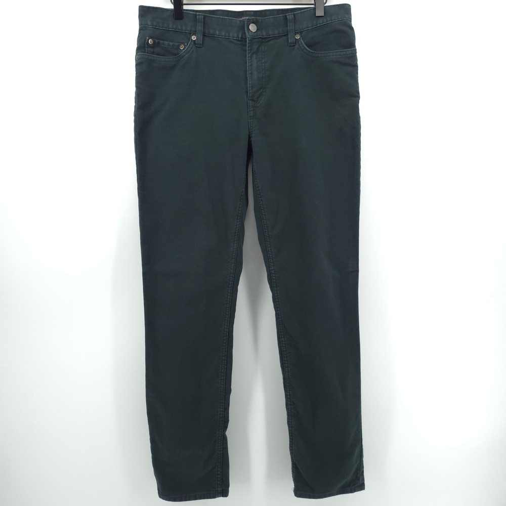 Banana Republic Mens Pants Traveler 32x32 Dark Green Slim Fit Chino 5-Pocket